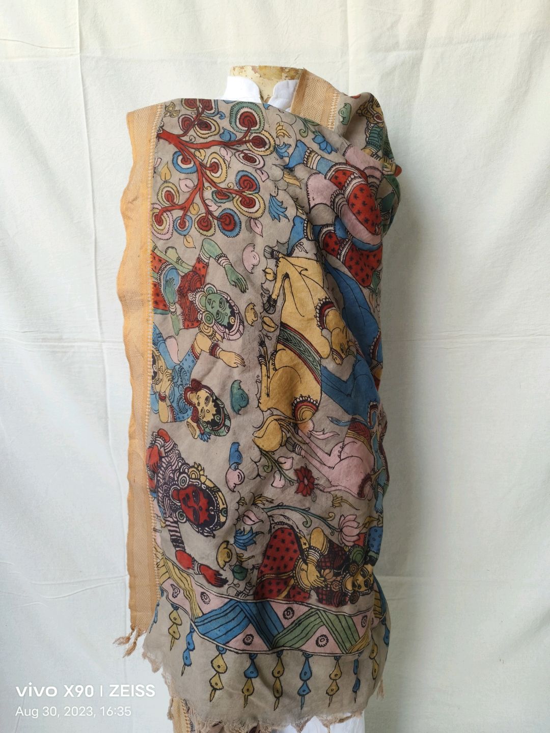 MATTA  KALAMKARI SILK DUPATTA